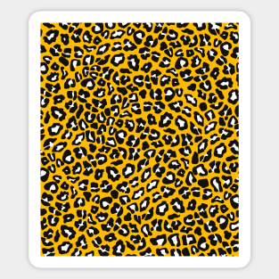 Bold Yellow Leopard Print Spots. Sticker